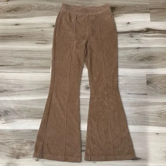Aerie Tan Corduroy Flare Leggings Women’s Small - Picture 2 of 3